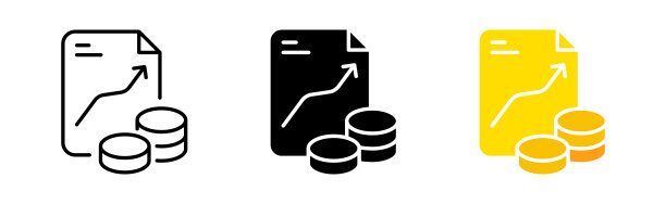 投资图标集。工作，商人，雇员，外交官，团队，金钱，资本，股票，会计。经营理念。不同风格的矢量线图标图片下载