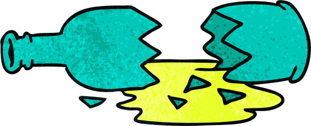 手绘破瓶子的纹理卡通涂鸦图片下载