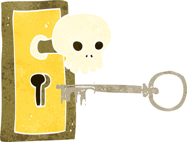 卡通幽灵门把手图片下载