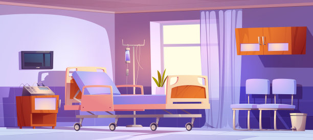 现代私人诊所的单人病房图片下载