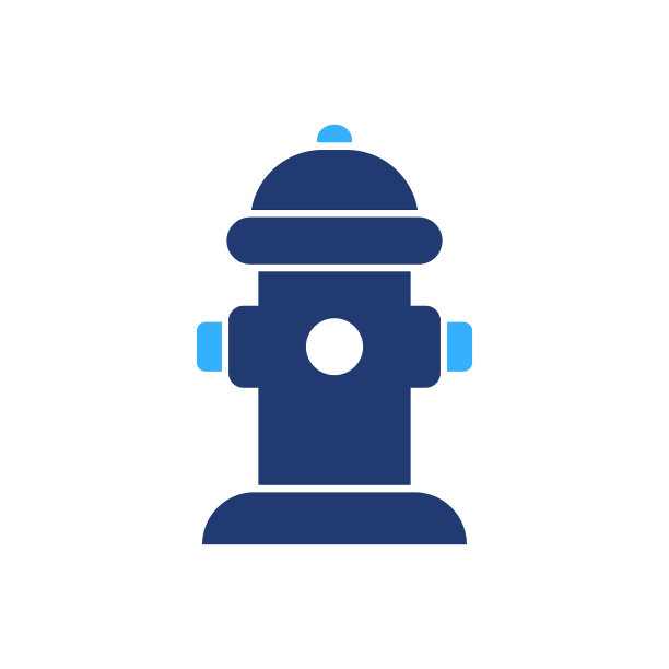 消防栓剪影图标。消防消火栓颜色图标。孤立矢量图图片下载