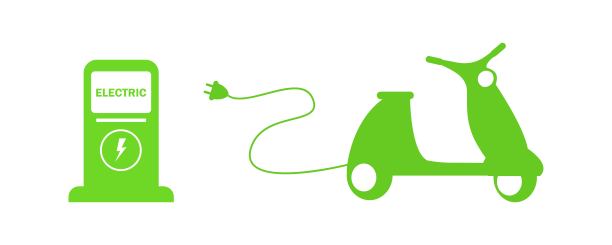 艺术与插画eco汽车。汽车在充电站充电。生态运输概念矢量图解图片下载