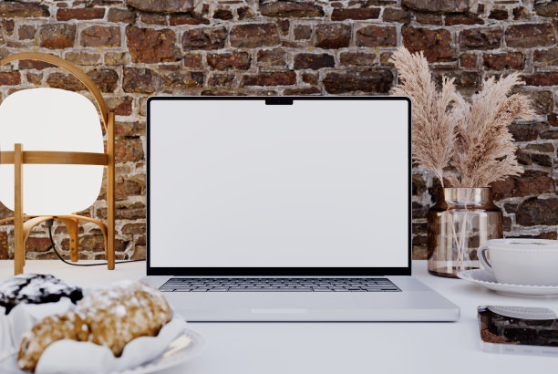 笔记本电脑模拟早餐图片下载