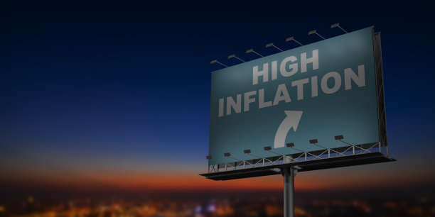 巨大的高通胀广告牌图片下载