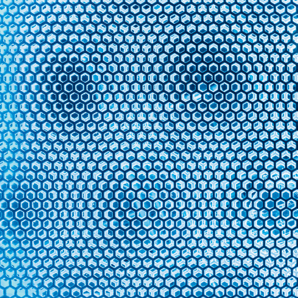 蜂巢图案，蜂巢形状，六边形，背景，浅蓝色图片下载
