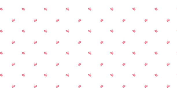 白色背景上简单的粉红色心形无缝图案，手绘标记插图图片下载