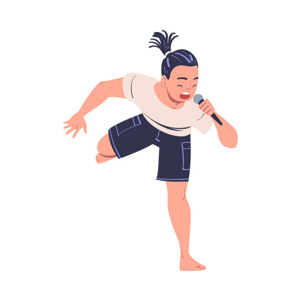 男歌手与麦克风音乐家唱歌图片下载