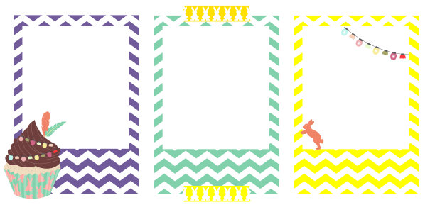 快乐复活节快乐的一套宝丽来相机图片下载