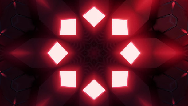 明亮的红色灯光的3D插图图片下载
