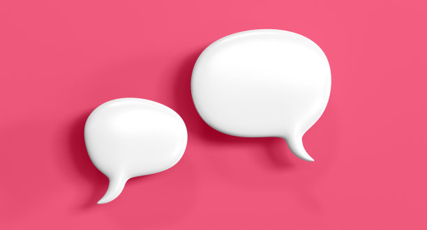 用于照片构图和图形插图的3D语音气泡。三维渲染图片下载