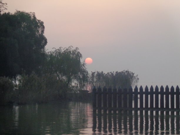 中国杭州的日落图片下载