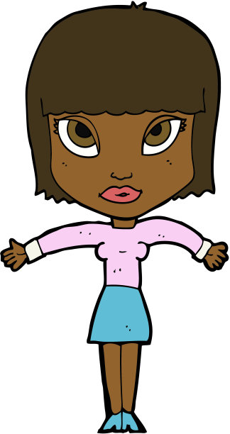 漫画女人耸耸肩图片下载