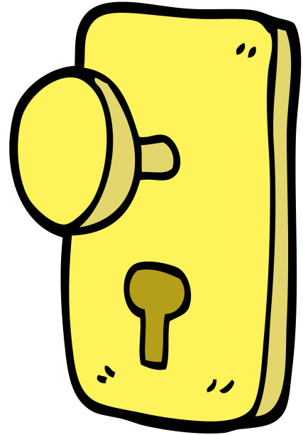 卡通涂鸦门把手图片下载