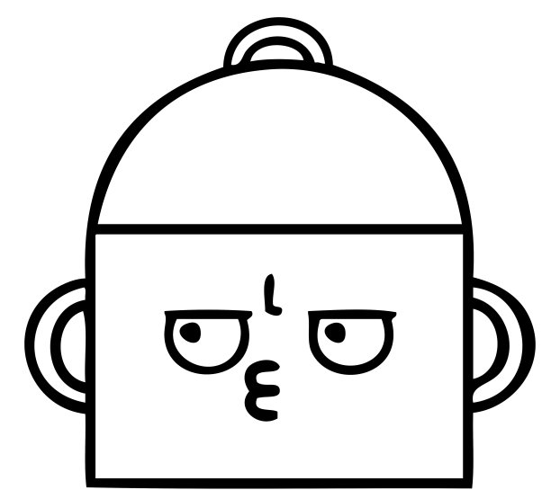 一个烹饪锅的线条漫画图片下载