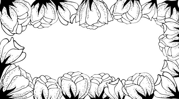 美丽的花卉艺术背景与文字空间。侧面的豪华壁纸，白色的花朵，树叶和树枝在侧面。手绘。优雅的植物设计横幅，邀请图片下载