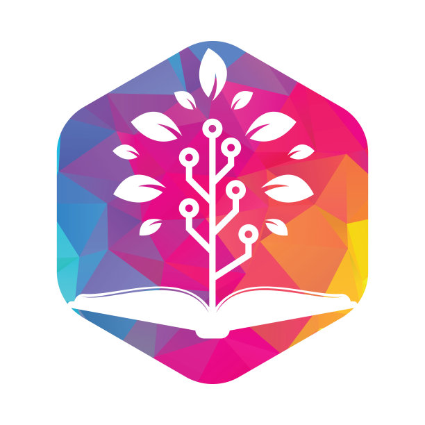 教育科技标志设计矢量。图片下载