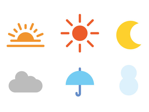 简单的天气图标设置。图片下载