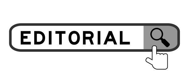 在文字编辑中搜索横幅，在白色背景上移交放大镜图标图片下载