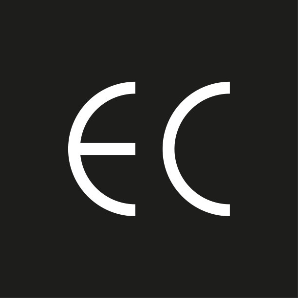 黑色背景上的白色ec。排版设计。矢量插图。图片下载