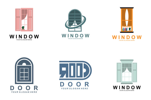 家庭窗口标志，家庭室内图标设计图片下载