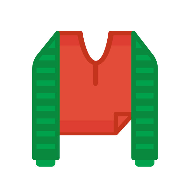 毛衣与长袖搞笑布图标矢量图片下载