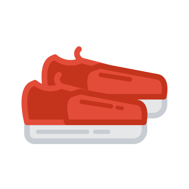 运动鞋运动红色鞋为运动员图标矢量图片下载