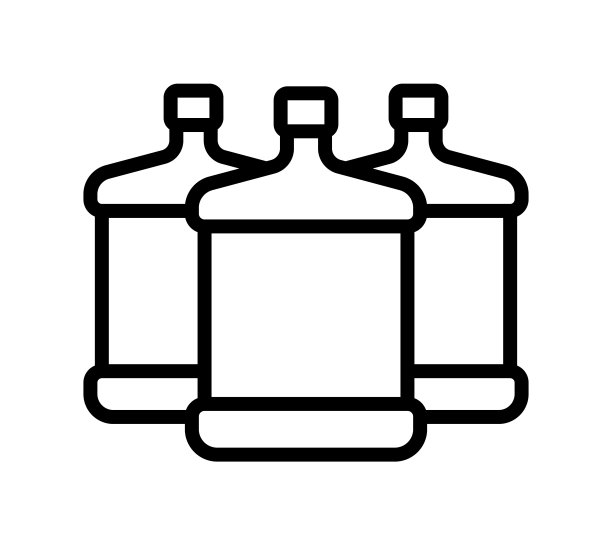 水送平线图标。塑料瓶。为移动概念和网页设计，商店概述标识图片下载