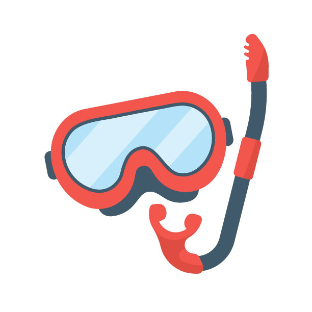 潜水镜。用来观察海底珊瑚礁的呼吸器图片下载