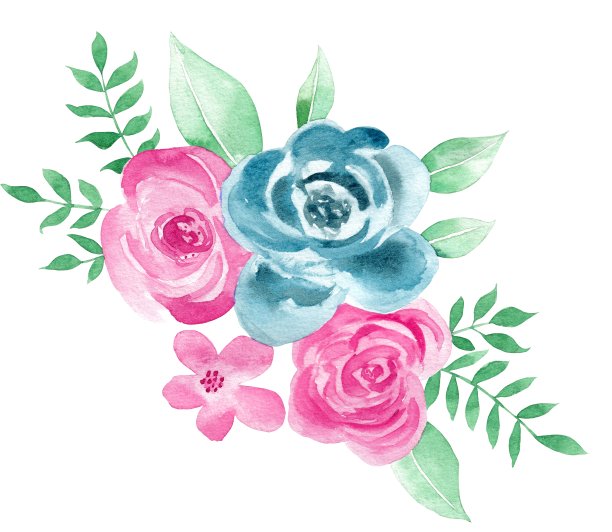 水彩花束图片下载