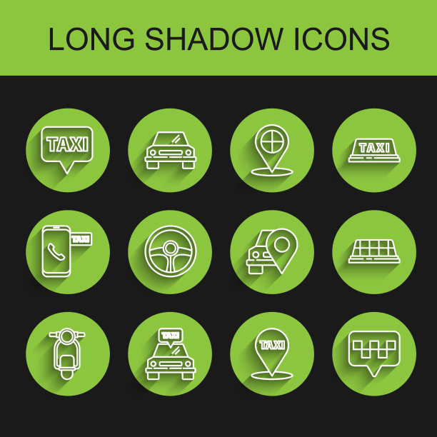 设置行踏板车出租车的汽车地图指针与出租车图片下载