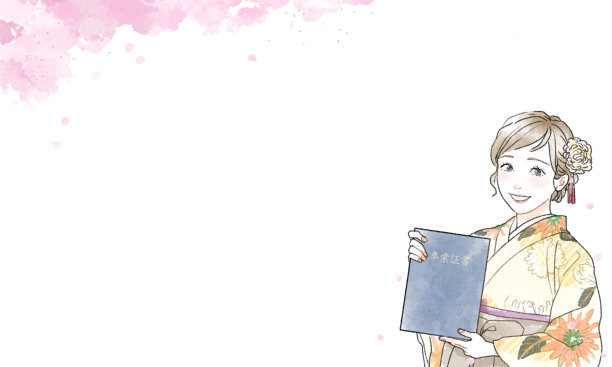 一个穿和服的女人，有文字空格。图片下载