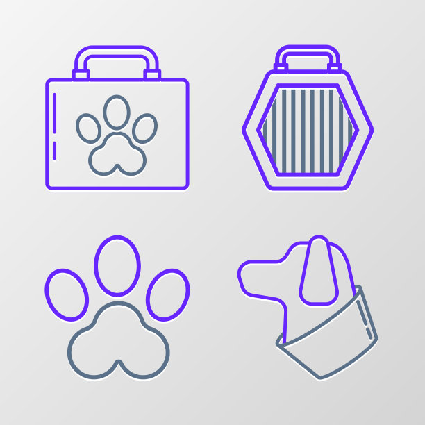 设定线狗爪印宠物携带箱和第一图片下载