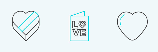 在心形盒子里装上一行心形糖果图片下载