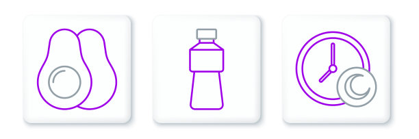 设定好作息时间，牛油果和奶瓶图片下载