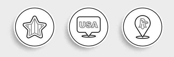 设定线鹰美国独立日和图标图片下载