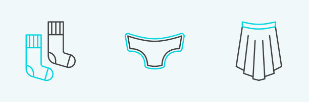 集行裙袜和男士内裤图标图片下载