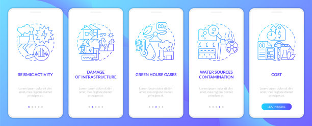 地热能劣势蓝色渐变车载手机应用程序屏幕图片下载