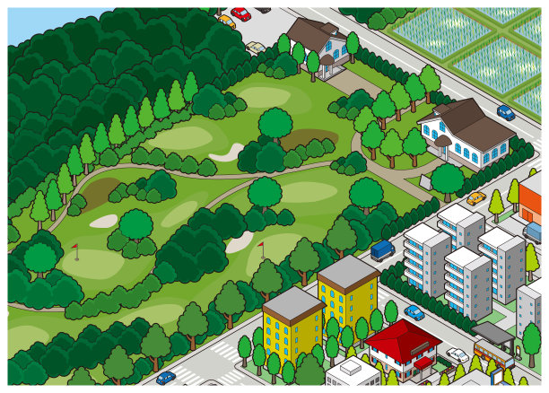 城市景观的三维视图。城市景观。图片下载