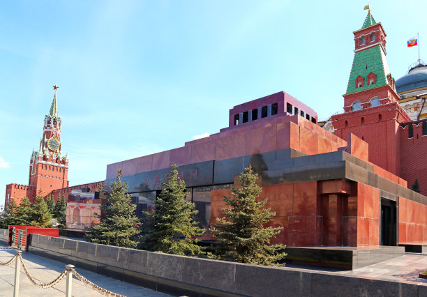 列宁的陵墓附近的莫斯科克里姆林宫红场，俄罗斯。图片下载