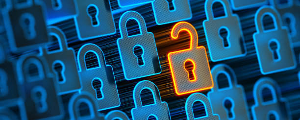 加密你的数据。数字锁。黑客攻击和数据泄露。有加密计算机代码的大数据。保护您的数据。网络安全和隐私概念。数据库存储三维插图图片下载