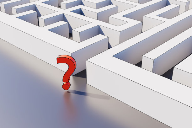 迷宫入口背景带问号，3d渲染图片下载