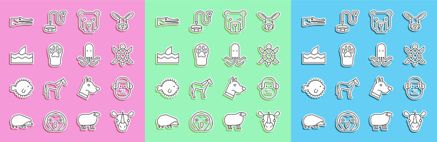 套行犀牛猴龟熊头图片下载