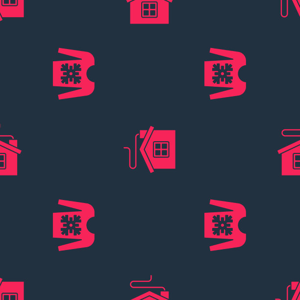 设置圣诞毛衣和欢乐的房子无缝图片下载