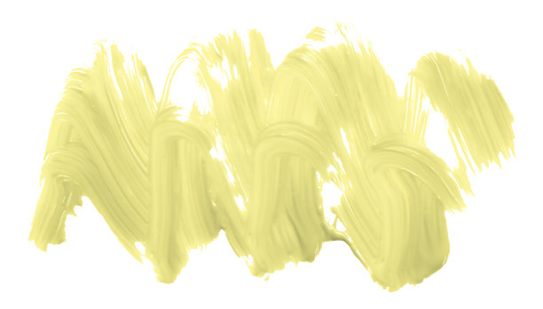 淡黄色笔刷孤立在白色背景上。黄色刷。图片下载