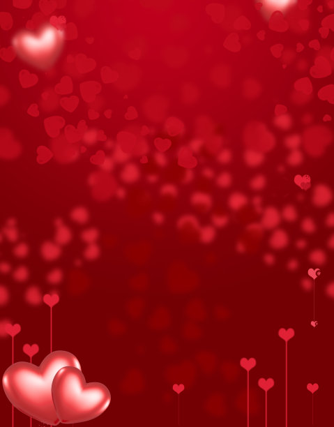 图示的心形在红色背景。图片下载