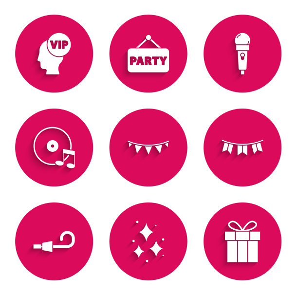 以彩旗烟火为礼品设置狂欢花环图片下载