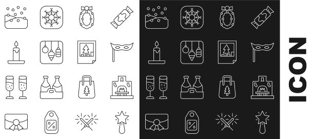 设置线圣诞星内部壁炉图片下载