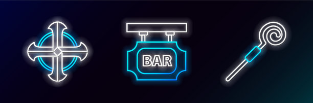 设置线手杖凯尔特十字和街道图片下载