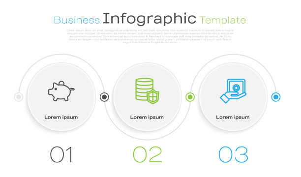设置线储蓄罐的钱与盾和安全图片下载