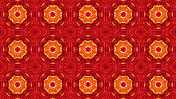 三维渲染的无缝万花筒走廊通往一个彩色霓虹灯的门户图片下载